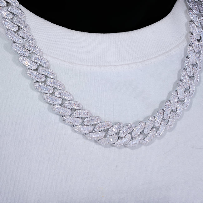 16MM Baguette Cuban Link Chain Hover Image