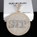CUSTOM LETTER NECKLACE 3D BIG DISC
