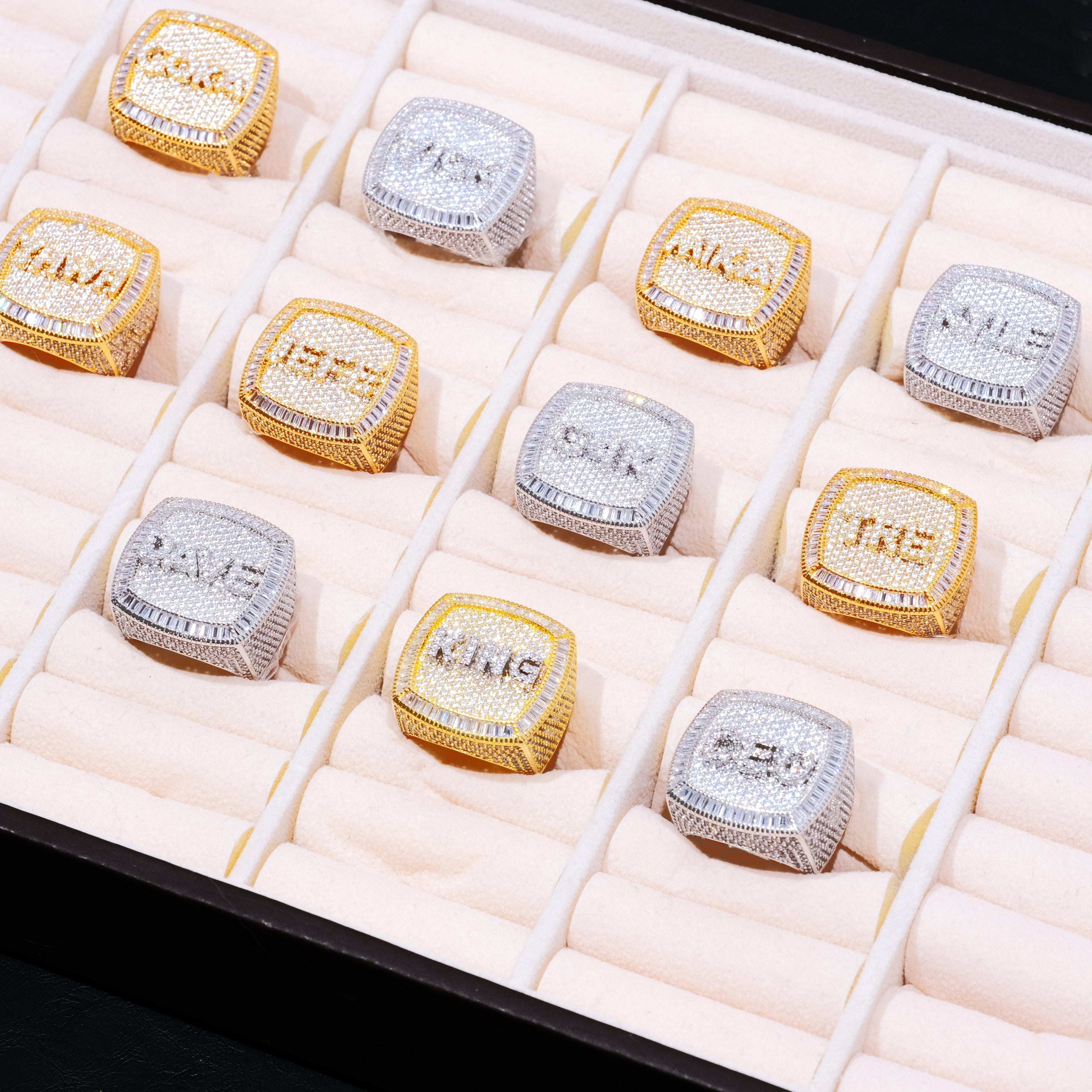 CUSTOM LETTER 3D ICED RING