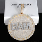 CUSTOM LETTER NECKLACE 3D BIG DISC