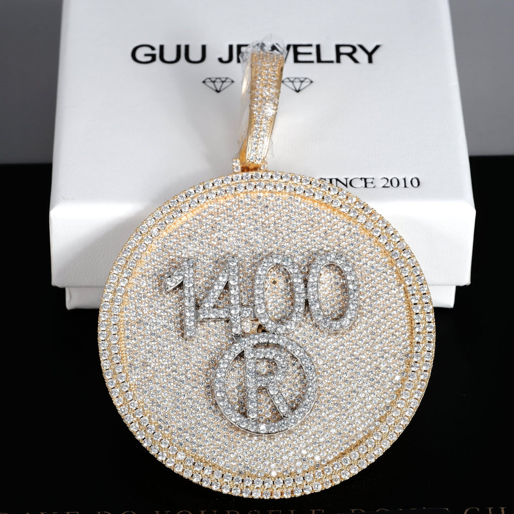 CUSTOM LETTER NECKLACE 3D BIG DISC