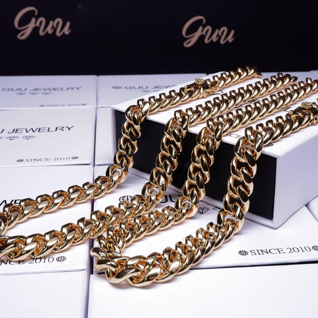 12mm 18K Gold-Plated Classic Miami Cuban Link Hover Image