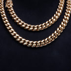 12mm 18K Gold-Plated Classic Miami Cuban Link