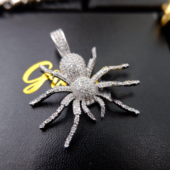 18K Gold-Plated AAA CZ Spider Pendant Necklace Hover Image