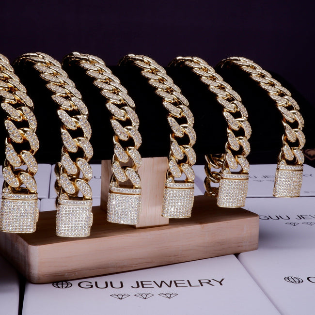 13MM 18K Gold-Plated Classic Miami Cuban Link Bracelet Hover Image