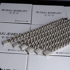 13MM 18K White Gold-Plated Classic Miami Cuban Link Bracelet