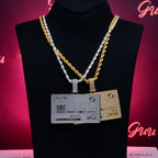 18K Gold-Plated Credit Card Bank card Iced Pendant
