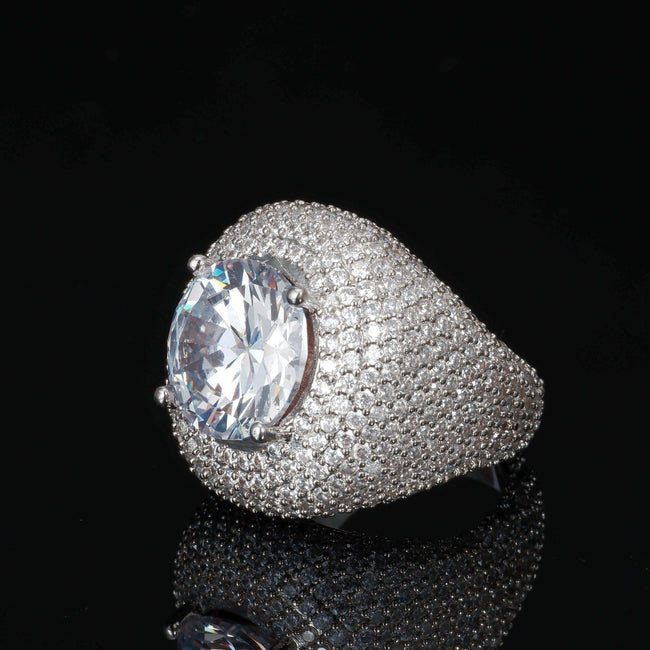 Iced Clustered Band Ring Hover Image