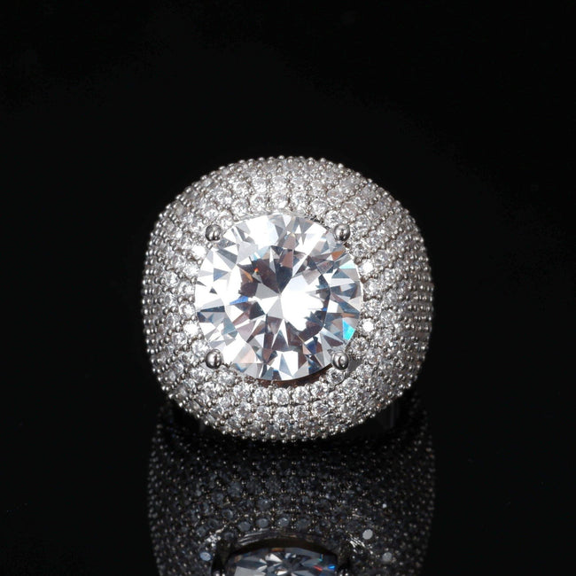 Iced Clustered Band Ring Main Image