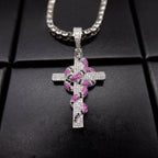 🔥New Iced Cross and Snake Pendant