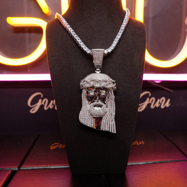 18K Gold-Plated AAA CZ Retro Jesus Pendant Main Image