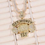 18K Gold-Plated Get Money First Iced Necklace
