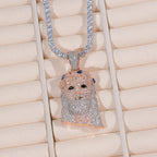 18K Gold-Plated Jesus Iced Necklace