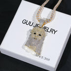 18K Gold-Plated Jesus Iced Necklace