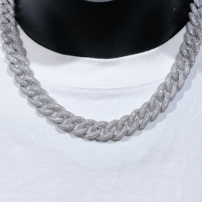 15mm 5-Row Iced Cuban Chain Hover Image