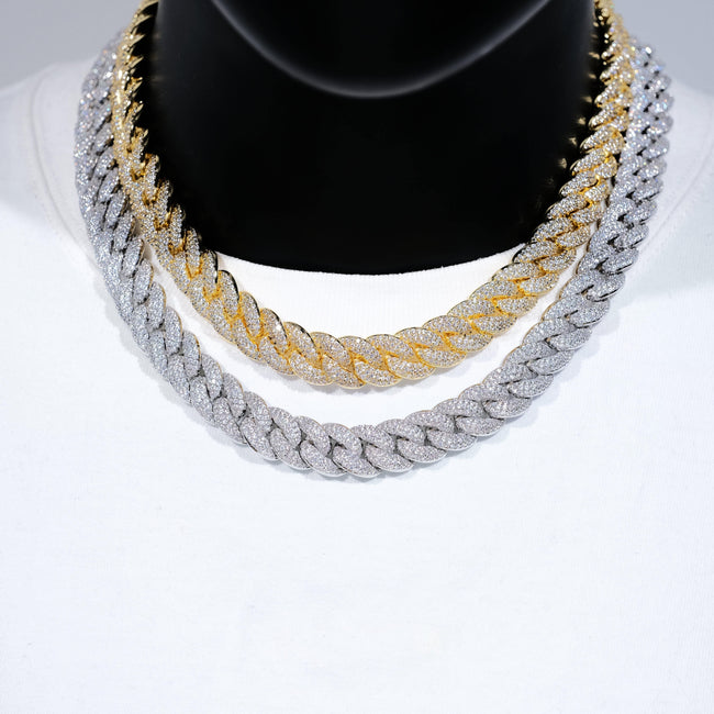 14mm 3-Row Bubble Iced Cuban Chain Main Image