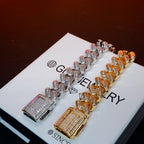 15MM 18K Gold-Plated Baguette Iced Bracelet