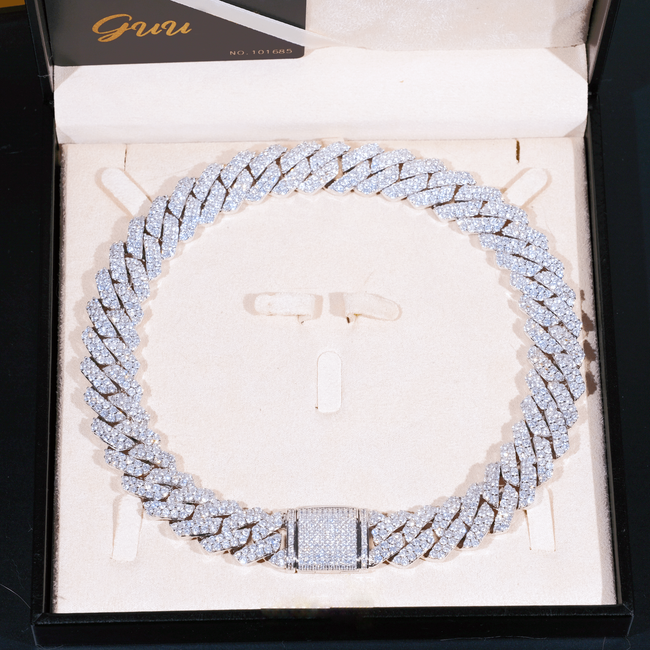 19mm 2-Row Iced Prong Cuban Chain Hover Image