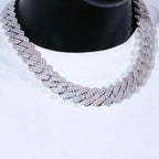Bundle 19MM 2-Row Prong Cuban + 5MM Tennis In WhtieGold