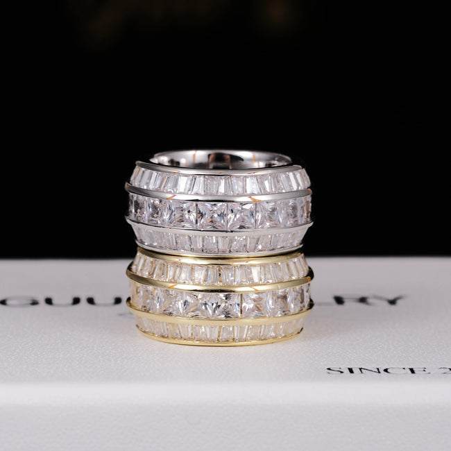 3 Layer Baguette Band Ring Main Image