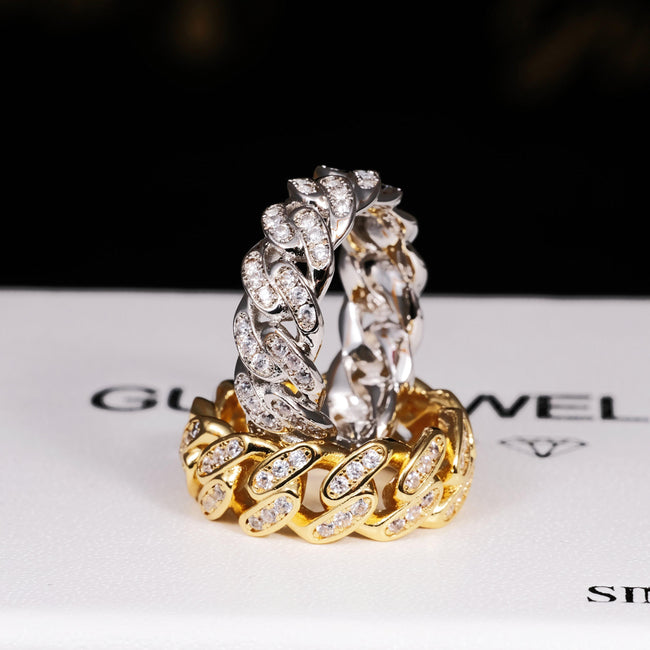 8mm CZ Ring In 18k Gold-Plated Main Image