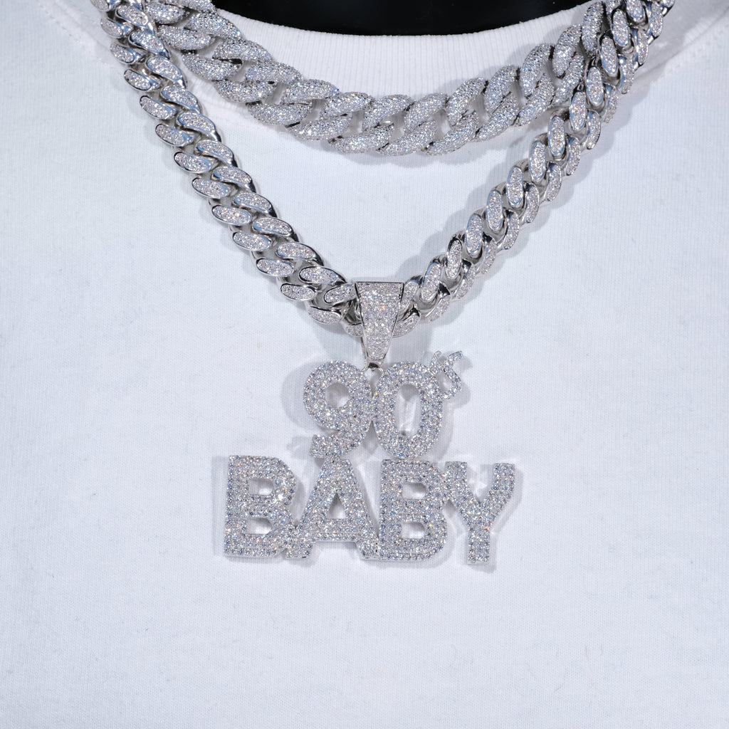 Iced 90's Baby Two-Layer Necklace