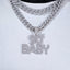 Iced 90's Baby Two-Layer Necklace