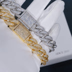 15mm 5-Row Iced Cuban Bracelet