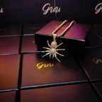 18K Gold-Plated AAA CZ Spider Pendant Necklace