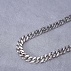 13mm 18K WhiteGold-Plated Colorful Iced Cuban Chain