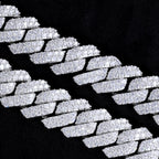 VVS Moissanite 14MM Prong Cuban Link Chain
