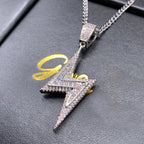 Baguette Iced Lightning Pendant