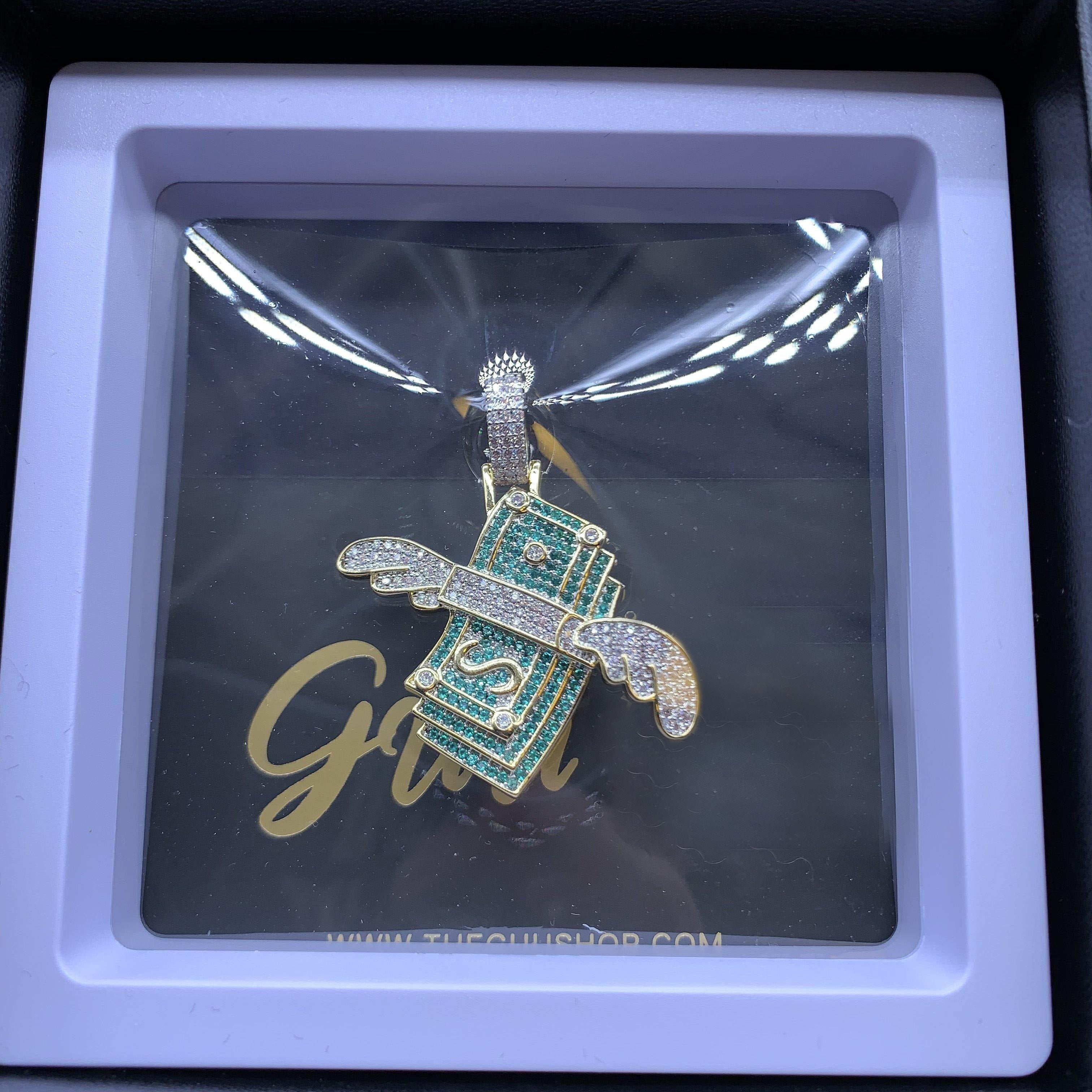 18K Gold-Plated AAA CZ Money Personality Pendant