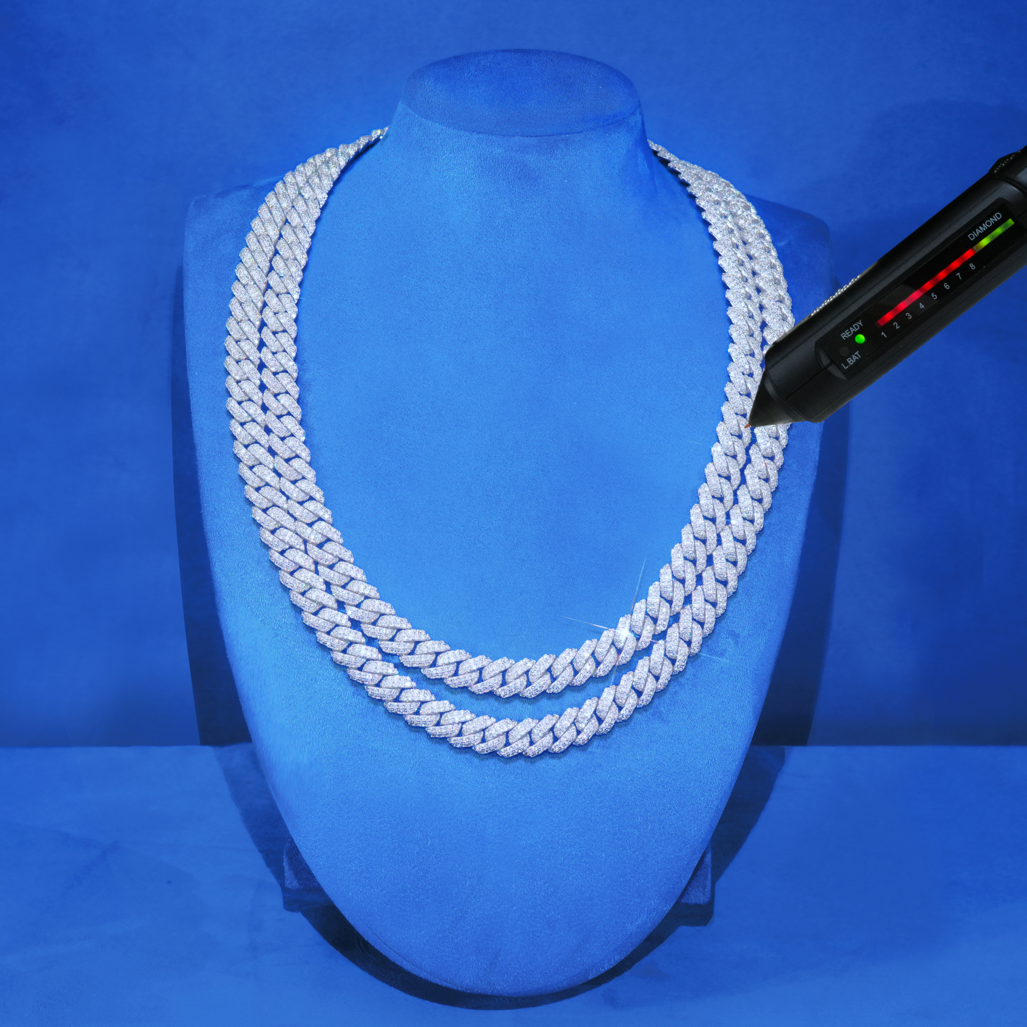 VVS Moissanite 10MM Cuban Link Chain