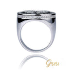 Iced 18K Yellow Gold-Plated  Iced  AAA CZ Hip Hop Heartbreak Ring