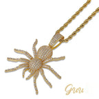 18K Gold-Plated AAA CZ Spider Pendant Necklace