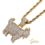 Iced 29mm Goat Iced Necklace