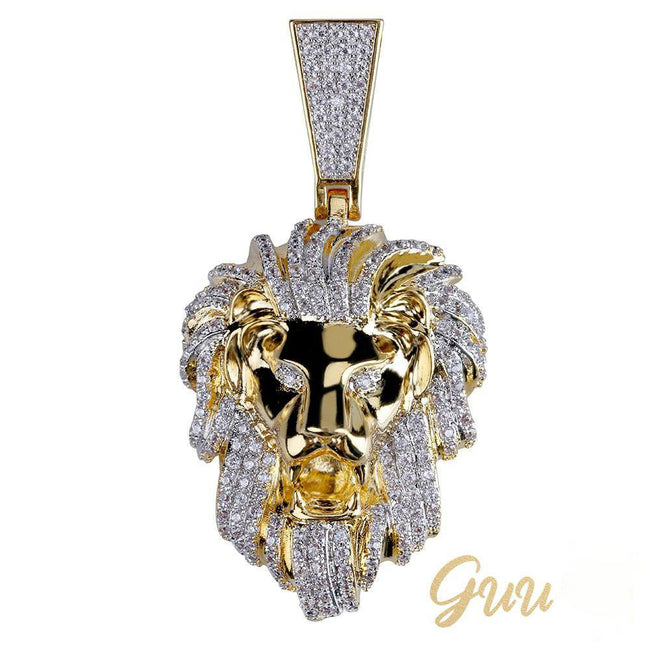 23mm Gold-Plated Micro-inlay Zircon # Lion Head # Rapper Chain Main Image