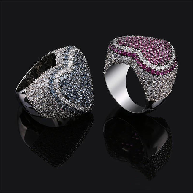 NEW ARRIVAL! 18K Gold-Plated AAA CZ Love Ring Hover Image