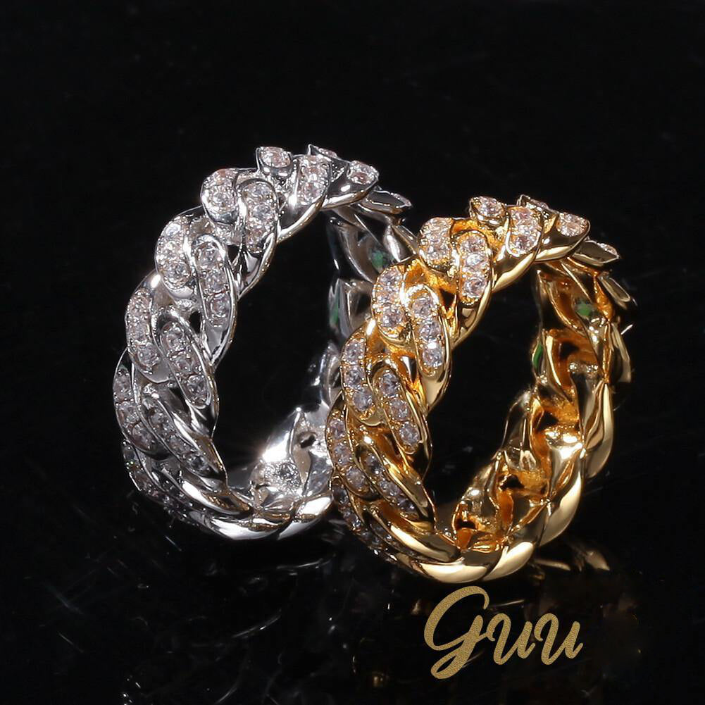 8mm CZ Ring In 18k Gold-Plated