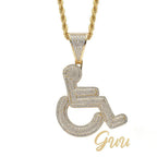 18K Gold-Plated Disabled Sign Necklace