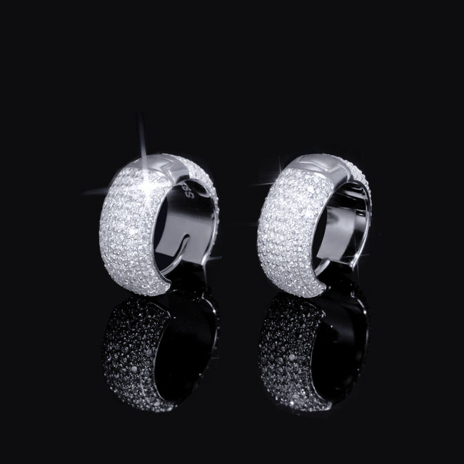 VVS1 Moissanite 6-Row Hoop Earrings Hover Image